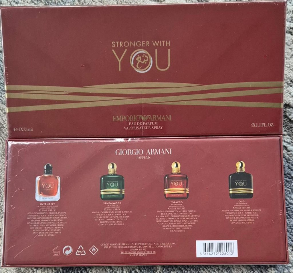 Emporio Armani Stronger With You Intensely/Sandalwood/Tobacco/Oud Set (4x35ml)